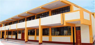 Institución educativa con aulas modernas y espacios seguros, Maquinpe Group