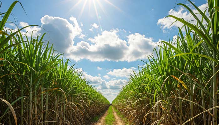 Operación de alce de caña de azúcar con maquinaria especializada de Maquinpe Group