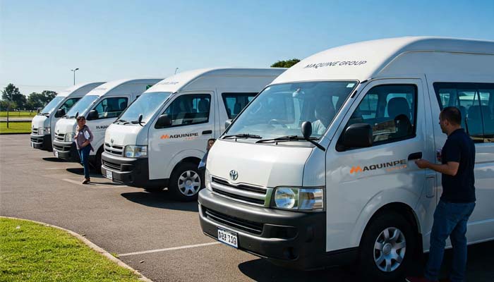 Combi ejecutiva de Maquinpe Group transportando personal corporativo